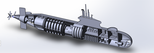 潜艇内部演示结构3D图纸 Solidworks设计缩略图